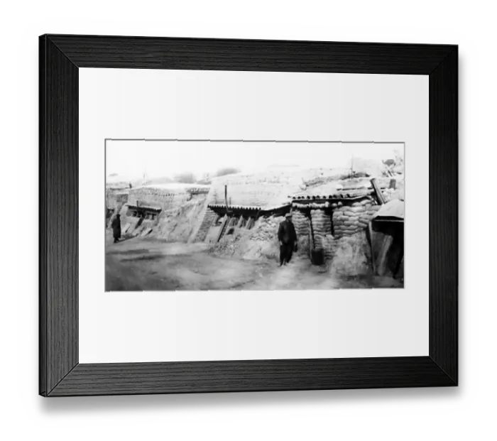 Framed Print : WW1 - Dug-outs at Feuilleres, France - March 1917 Framed Print : WW1 - Dug-outs at Feuilleres, France - March 1917
