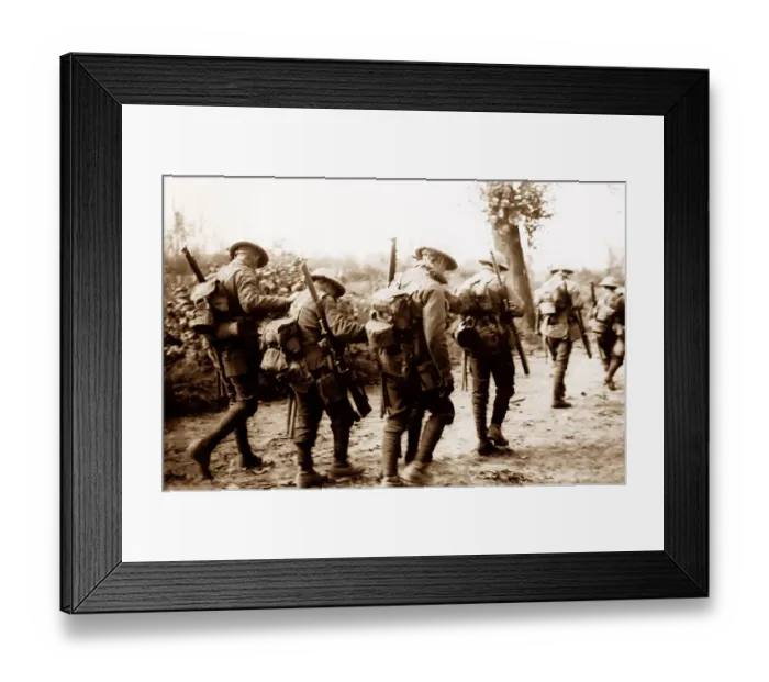 Framed Print : British troops blinded by gas, Battle of Albert Framed Print : British troops blinded by gas, Battle of Albert