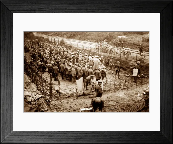Framed Print : Battle of the Ancre, Prisoners taken in Beaumont Framed Print : Battle of the Ancre, Prisoners taken in Beaumont