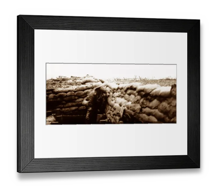 Framed Print : View from trench, Lancashire Fusiliers near Ploegsteert Framed Print : View from trench, Lancashire Fusiliers near Ploegsteert