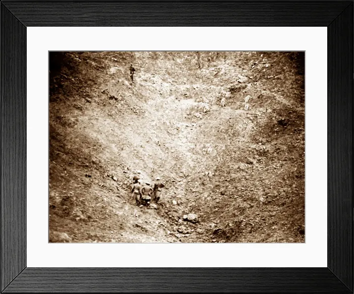 Framed Print : Battle of Guillemont, Mine crater in High Wood Framed Print : Battle of Guillemont, Mine crater in High Wood