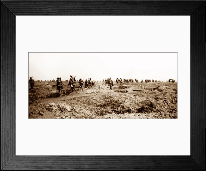 Framed Print : Battle of Morval, British infantry near Ginchy Framed Print : Battle of Morval, British infantry near Ginchy