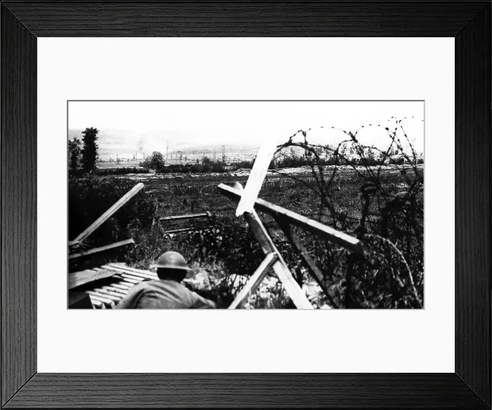 Framed Print : WW1 - View across the Douve Valley shelling Messines Framed Print : WW1 - View across the Douve Valley shelling Messines