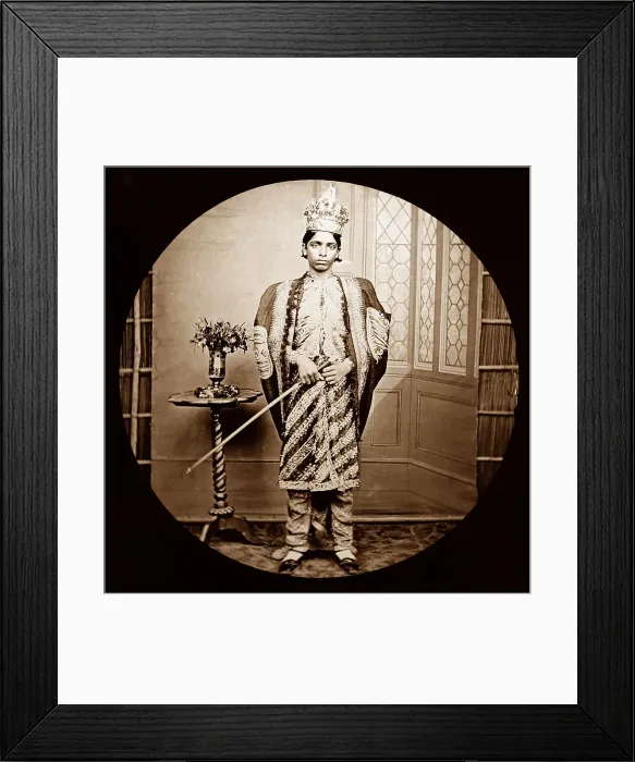 Framed Print : An Indian Prince, Lucknow - Victorian period Framed Print : An Indian Prince, Lucknow - Victorian period