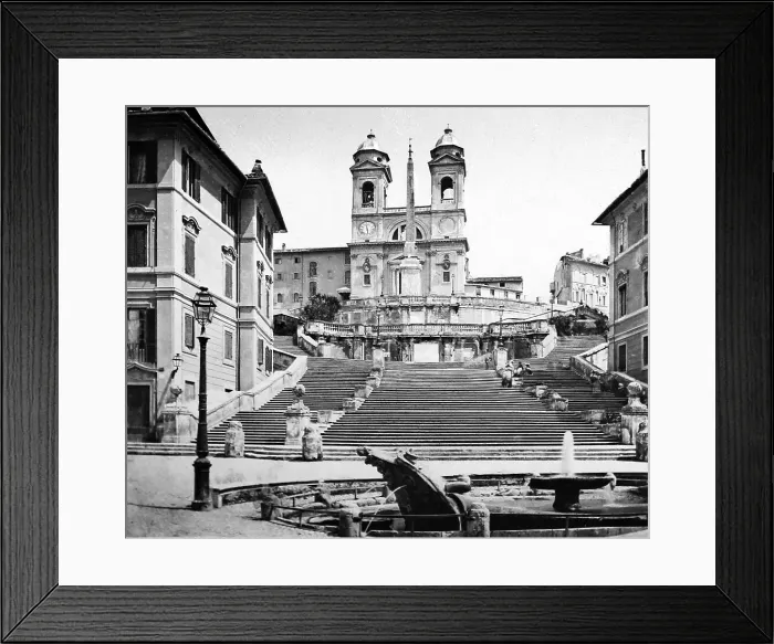 Framed Print : Spanish Steps, Rome, Italy - Victorian period Framed Print : Spanish Steps, Rome, Italy - Victorian period