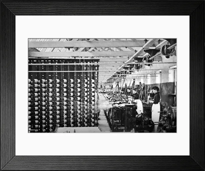 Framed Print : Linen manufacture, Warping Framed Print : Linen manufacture, Warping