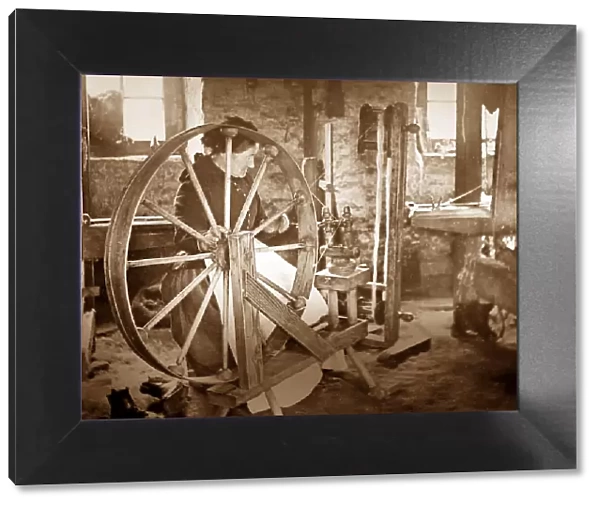 A Pirn wheel, linen production, Victorian period