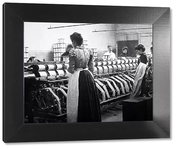 Linen manufacture, Warp winding machine