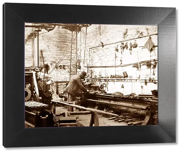 Engineer's workshop, linen production, Victorian period