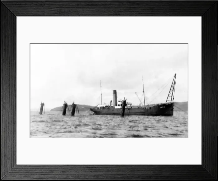 Framed Print : A salvage boat, Scapa Flow, Orkney, June 1919 Framed Print : A salvage boat, Scapa Flow, Orkney, June 1919