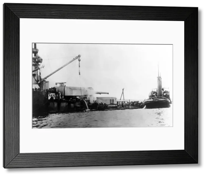 Framed Print : Salvaging German battleship Baden, Scapa Flow Framed Print : Salvaging German battleship Baden, Scapa Flow