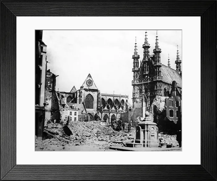 Framed Print : Louvain Cathedral, belgium, during WW1 Framed Print : Louvain Cathedral, belgium, during WW1
