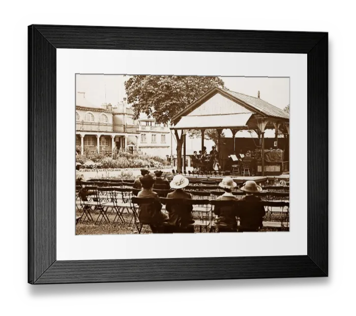 Framed Print : Dunoon gardens and bandstand Framed Print : Dunoon gardens and bandstand
