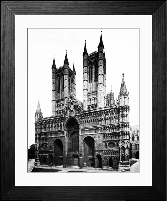 Framed Print : Lincoln Cathedral, Victorian period Framed Print : Lincoln Cathedral, Victorian period