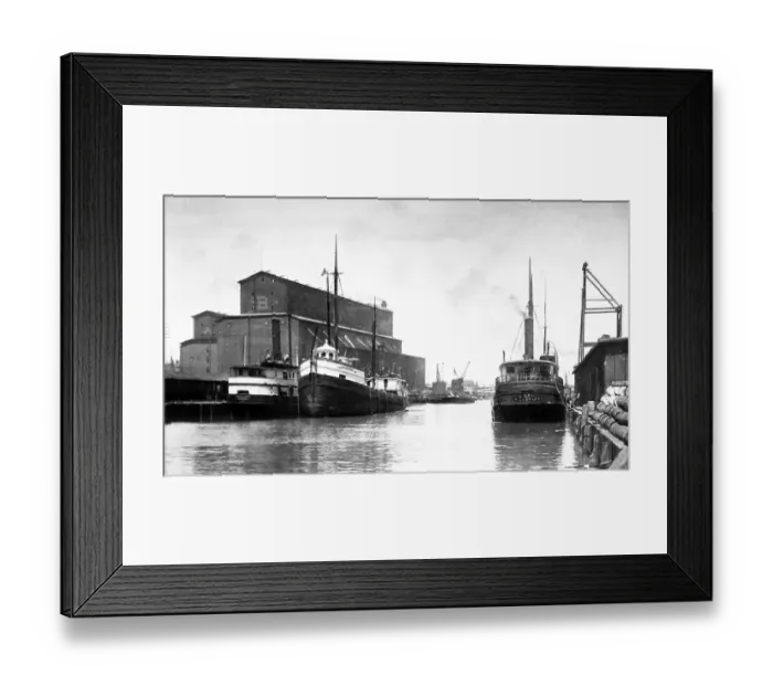Framed Print : Chicago docks, early 1900s Framed Print : Chicago docks, early 1900s