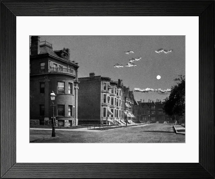 Framed Print : Astor Street, Chicago, early 1900s Framed Print : Astor Street, Chicago, early 1900s