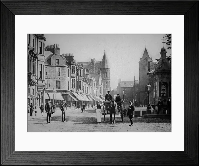 Framed Print : James Square, Crieff, Victorian period Framed Print : James Square, Crieff, Victorian period