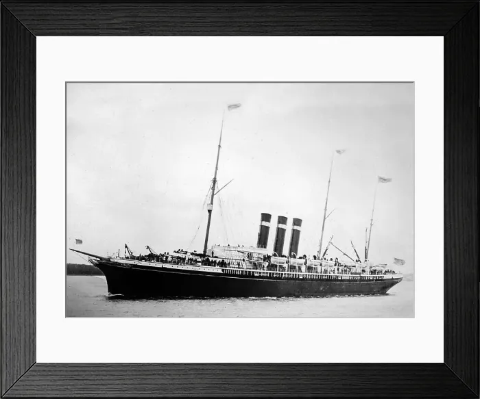 Framed Print : Steamship Paris, French ocean liner, hand coloured photo Framed Print : Steamship Paris, French ocean liner, hand coloured photo