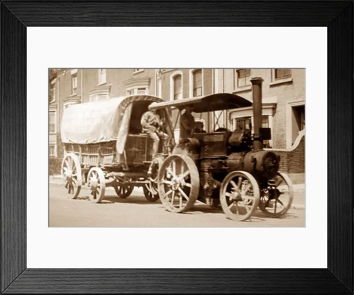 Framed Print : Traction engine and trailer Framed Print : Traction engine and trailer