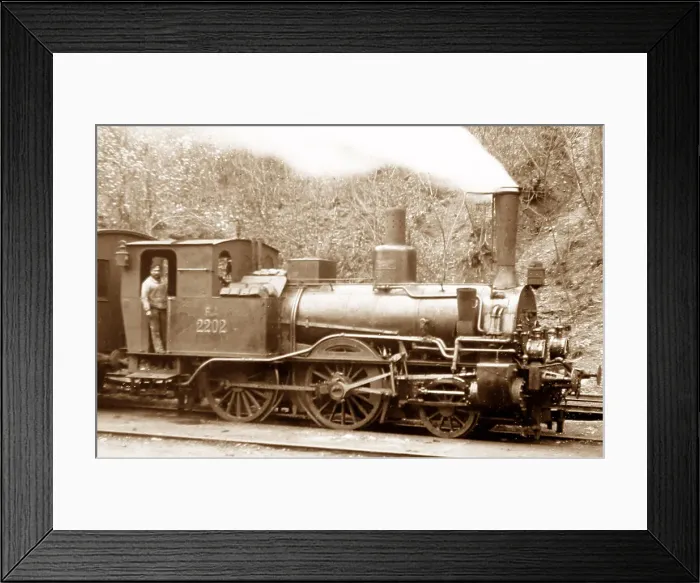 Framed Print : A Swiss steam locomotive, early 1900s Framed Print : A Swiss steam locomotive, early 1900s