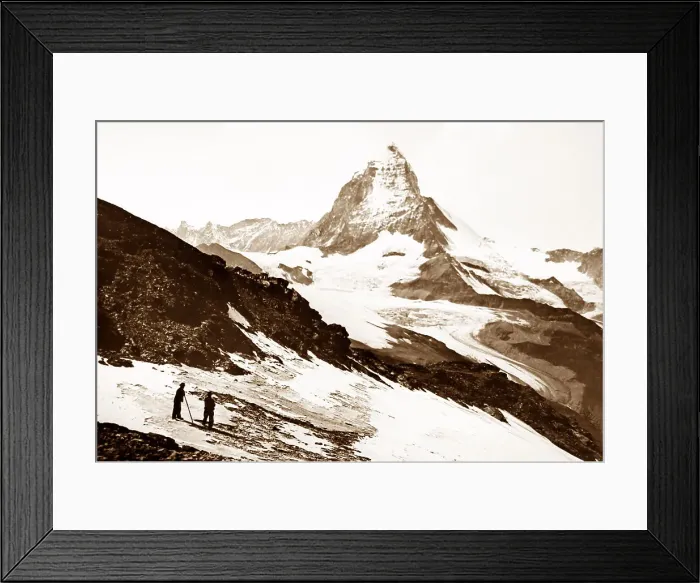 Framed Print : The Matterhorn, Victorian period, hand coloured photo Framed Print : The Matterhorn, Victorian period, hand coloured photo