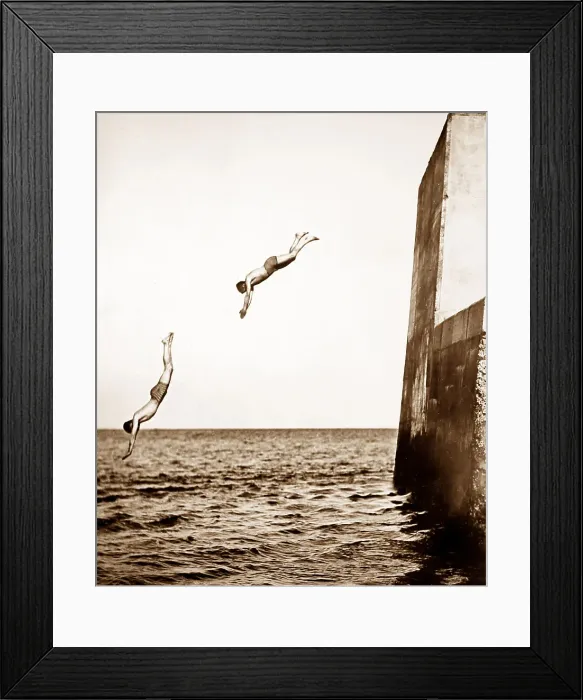 Framed Print : High diving, Victorian period Framed Print : High diving, Victorian period
