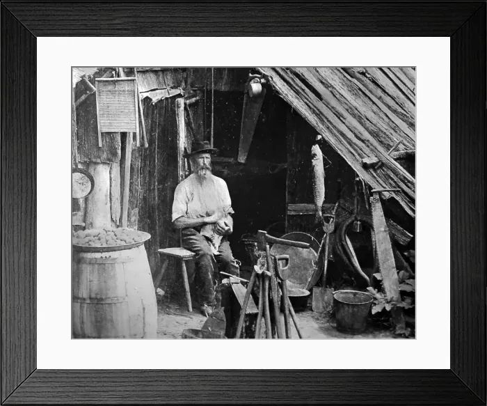 Framed Print : Settler in Gippsland, Australia Framed Print : Settler in Gippsland, Australia