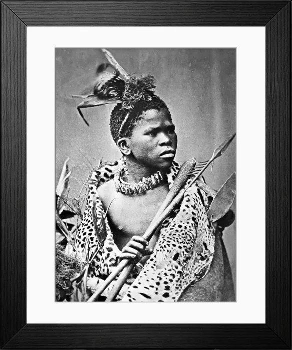 Framed Print : Zulu warrior, Africa