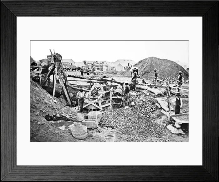 Framed Print : Diamond mine washing and sorting Framed Print : Diamond mine washing and sorting