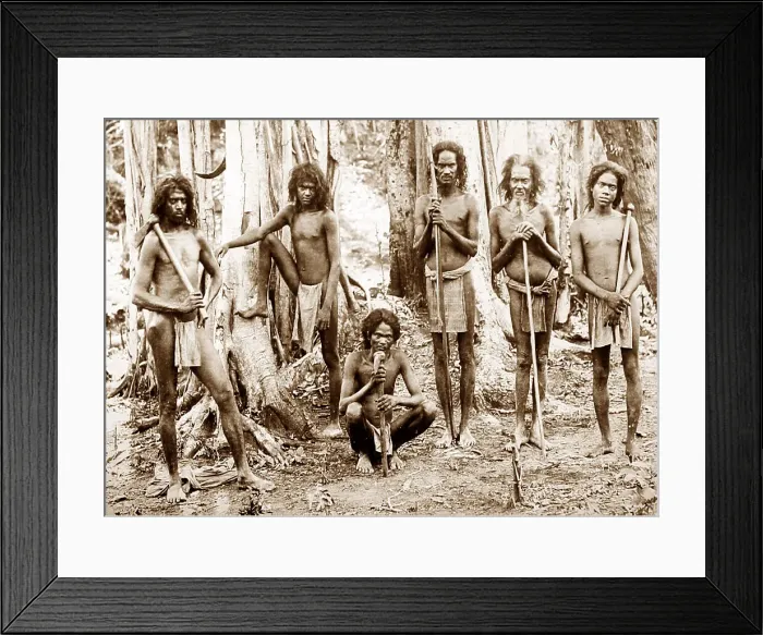 Framed Print : Sri Lanka Veddahs aborigines Framed Print : Sri Lanka Veddahs aborigines