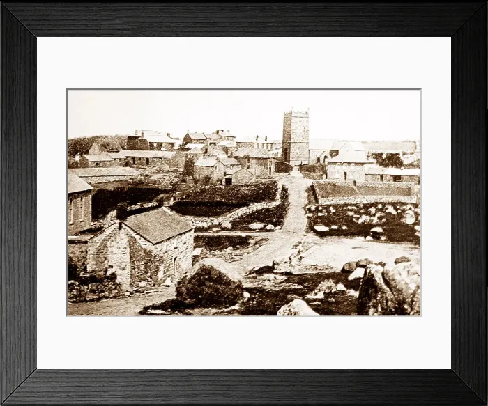 Framed Print : Zennor, Churchtown, Cornwall Framed Print : Zennor, Churchtown, Cornwall
