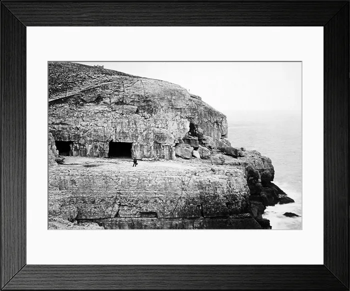 Framed Print : Tilly Whim Caves, Swanage, Victorian period Framed Print : Tilly Whim Caves, Swanage, Victorian period