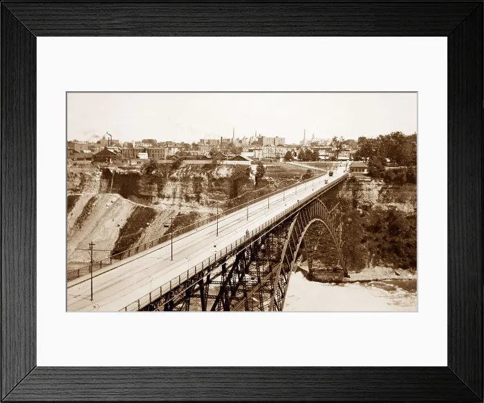 Framed Print : Niagara Falls bridge, Victorian period Framed Print : Niagara Falls bridge, Victorian period