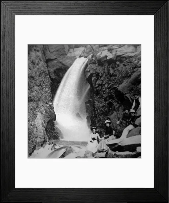 Framed Print : Rainbow Falls, Ute Pass, Colorado, USA, pre 1900 Framed Print : Rainbow Falls, Ute Pass, Colorado, USA, pre 1900