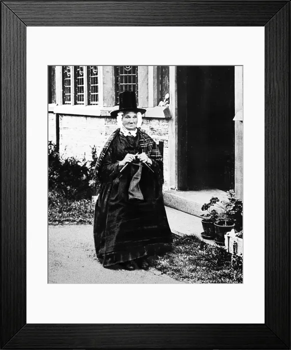 Framed Print : Lady in traditional dress in Tan-y-Bwlch, Wales Framed Print : Lady in traditional dress in Tan-y-Bwlch, Wales