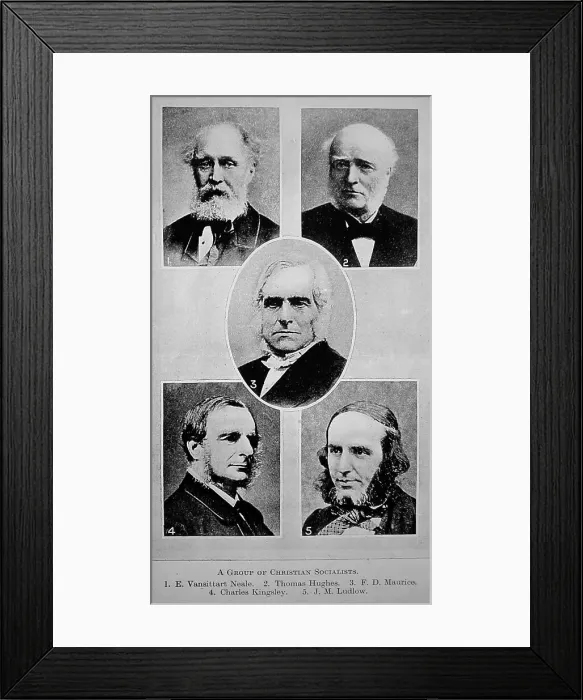 Framed Print : Christian Socialists involved in the founding Framed Print : Christian Socialists involved in the founding