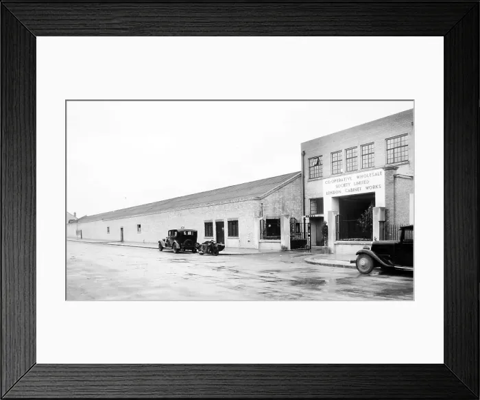 Framed Print : CWS Cabinet Works, Enfield, London, probably 1920 / 30s Framed Print : CWS Cabinet Works, Enfield, London, probably 1920 / 30s