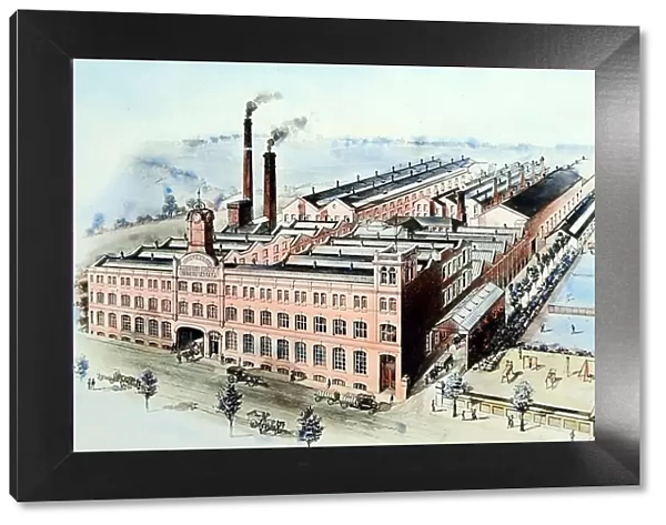 Hand coloured illustration of CWS Crumpsall Biscuit