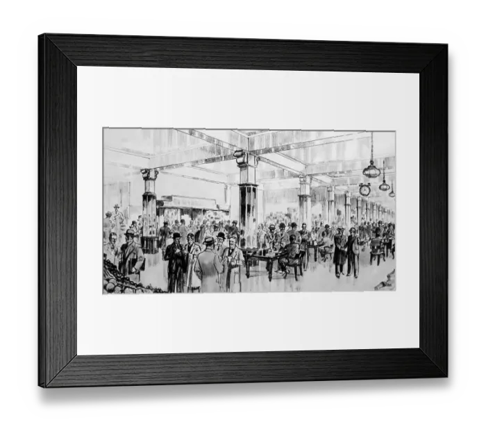 Framed Print : Illustration of the CWS Grocery Sales Dept, Balloon Framed Print : Illustration of the CWS Grocery Sales Dept, Balloon