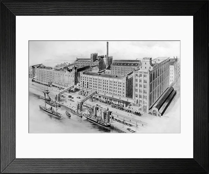 Framed Print : Illustration of the CWS Sun Flour Mill, Trafford, Manchester Framed Print : Illustration of the CWS Sun Flour Mill, Trafford, Manchester