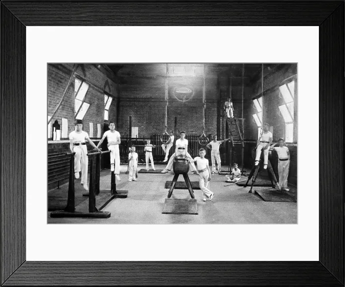 Framed Print : Gymnasium, Warehousemen and Clerks Schools, Russell Framed Print : Gymnasium, Warehousemen and Clerks Schools, Russell