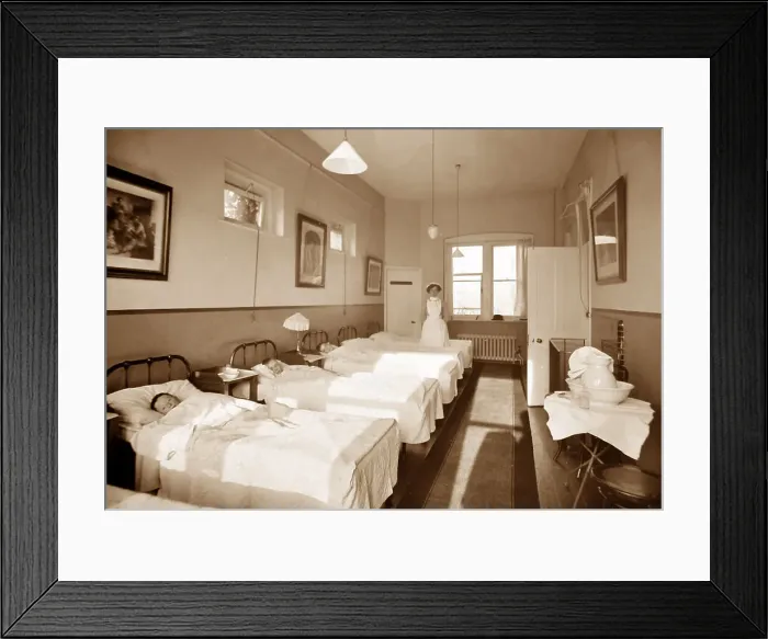 Framed Print : Dormitory, Rusell Hill Schools, Purley, Victorian period Framed Print : Dormitory, Rusell Hill Schools, Purley, Victorian period