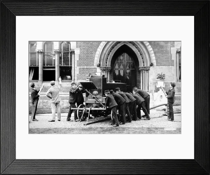 Framed Print : Fire drill, Warehousemen and Clerks Schools, Russell Framed Print : Fire drill, Warehousemen and Clerks Schools, Russell