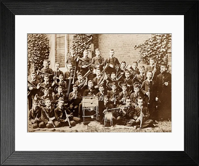Framed Print : School Band, Rusell Hill Schools, Purley, Victorian period Framed Print : School Band, Rusell Hill Schools, Purley, Victorian period
