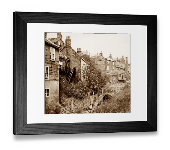 Framed Print : Robin Hood's Bay, Victorian period Framed Print : Robin Hood's Bay, Victorian period