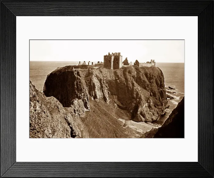 Framed Print : Dunnottar Castle, Victorian period Framed Print : Dunnottar Castle, Victorian period