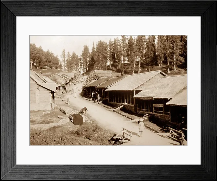 Framed Print : The Bazaar, Gulmarg, Kashmir, India Framed Print : The Bazaar, Gulmarg, Kashmir, India