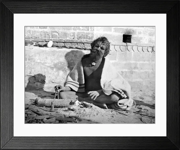 Framed Print : An Indian Fakir, Victorian period Framed Print : An Indian Fakir, Victorian period