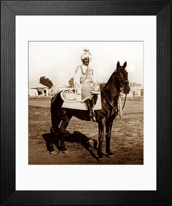 Framed Print : Sir Pratap Singh of Idar, Delhi Durbar, India Framed Print : Sir Pratap Singh of Idar, Delhi Durbar, India