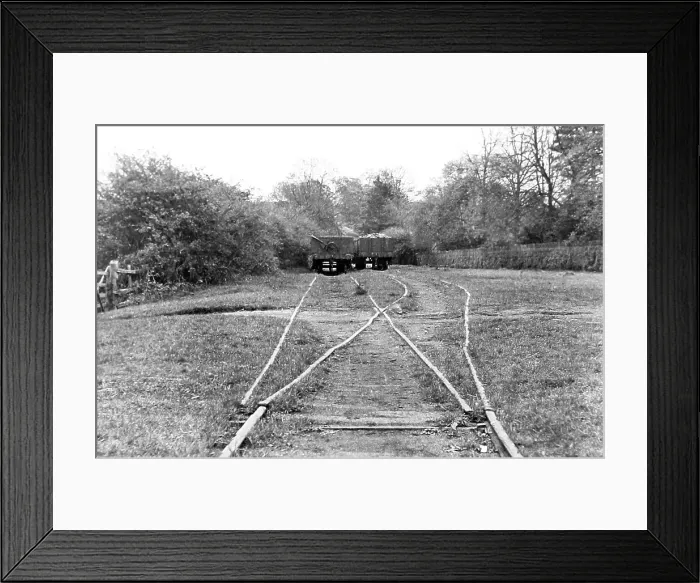 Framed Print : Leicester and Swannington railway tracks and trucks Framed Print : Leicester and Swannington railway tracks and trucks
